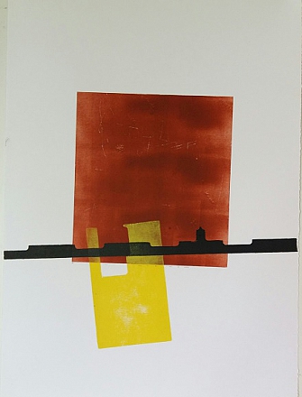 De vogels. Droge naald, houtdruk, aluminiumdruk, kartondruk. 60x50 cm.