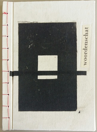 Woordenschat. Diverse druktechnieken. Japanse binding, 12 blz. 33x23 cm. Oplage 10 ex. 2021.