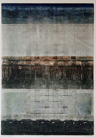Waterstanden. Ets, sjabloondruk. 70x50 cm.
