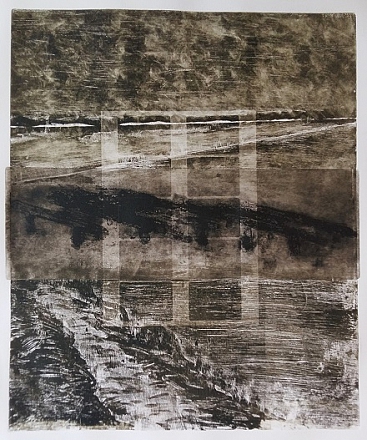 Waterstanden. Ets, sjabloondruk. 70x50 cm.